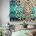 Indian Mandala Tapestry Hippie Wall Hanging Blue Bohemian Bedspread Dorm Decor .   172459505865